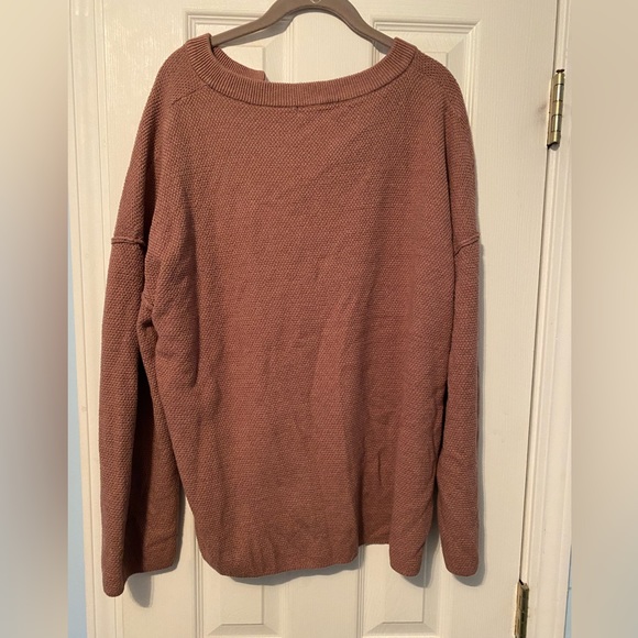 LILLUSORY mauve pink women’s high low waffle knit sweater - Picture 3 of 7